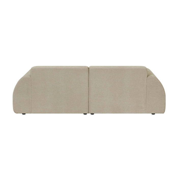 by fonQ Bink 2,5-zits Hoekbank met Chaise Longue Links - Bouclé - Beige