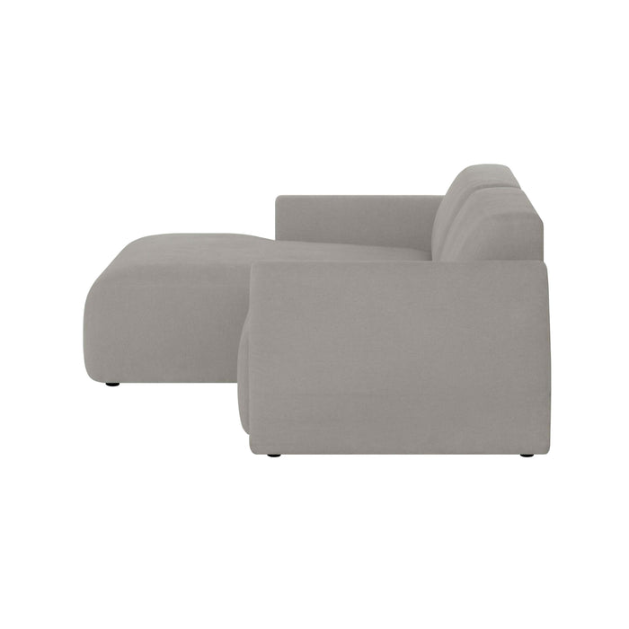 by fonQ Bink 2,5-zits Hoekbank met Chaise Longue Links - Bouclé - Grijs