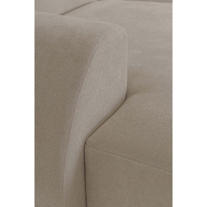 by fonQ Bink 2,5-zits Hoekbank met Chaise Longue Links - Bouclé - Beige