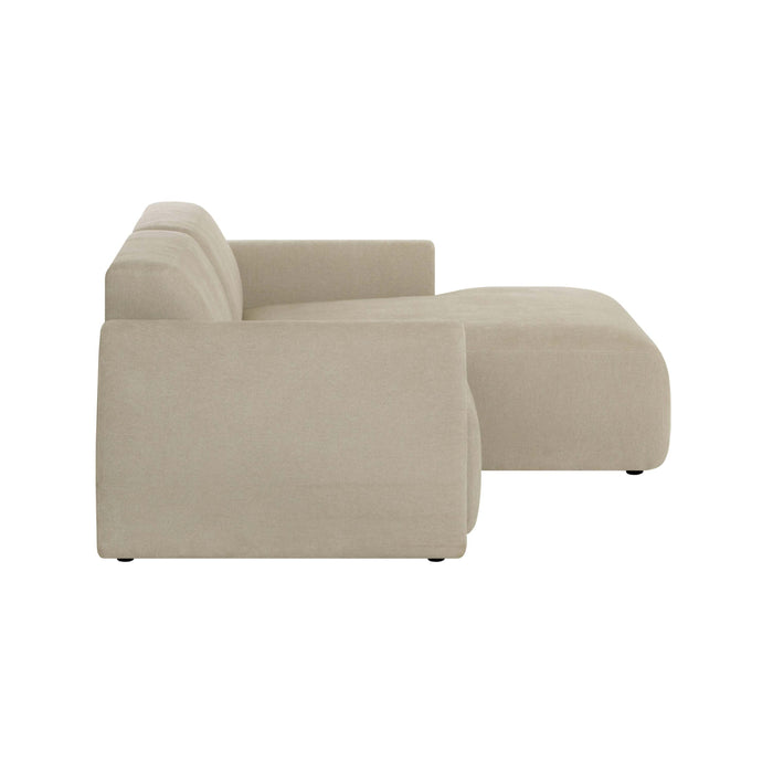 by fonQ Bink 2,5-zits Hoekbank met Chaise Longue Rechts - Bouclé - Beige