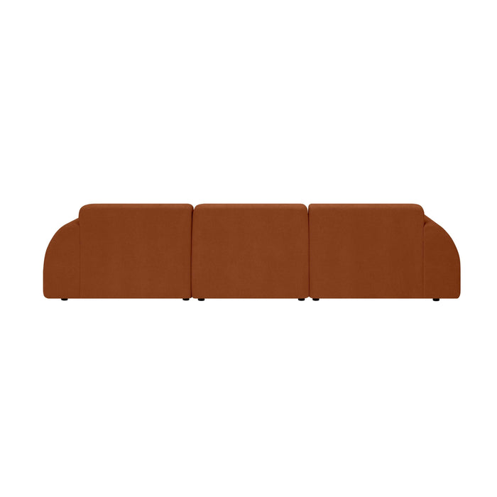 by fonQ Bink 3-zits Hoekbank met Chaise Longue Links - Bouclé - Terra