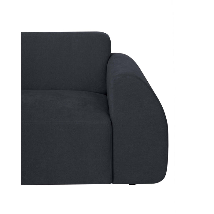 by fonQ Bink 2,5-zits Hoekbank met Chaise Longue Links - Bouclé - Zwart
