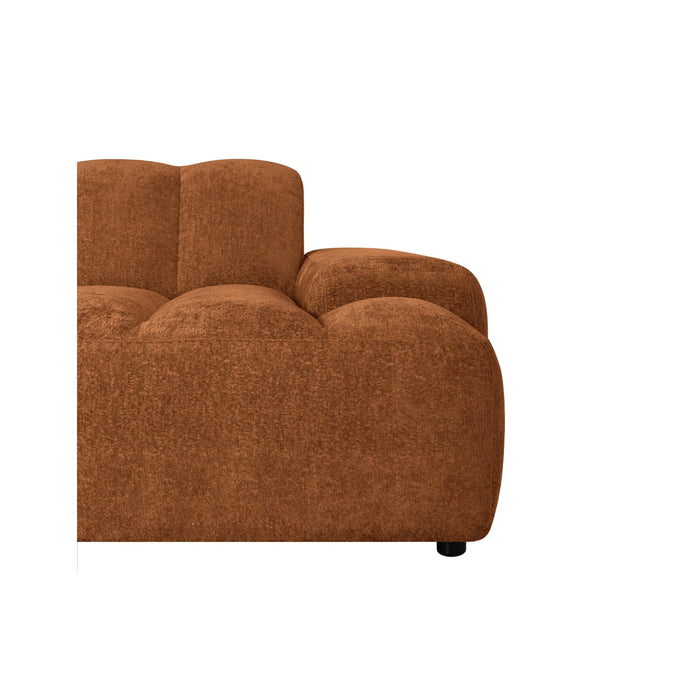by fonQ Plume 3-zits Hoekbank met Chaise Longue XL Rechts - Chenille - Terra
