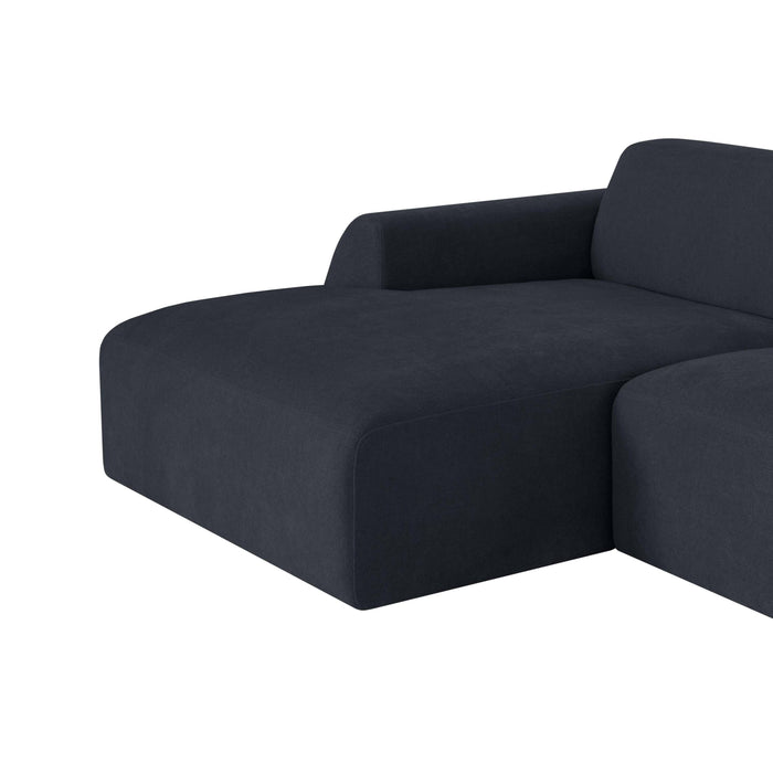 by fonQ Bink 2,5-zits Hoekbank met Chaise Longue Links - Bouclé - Zwart