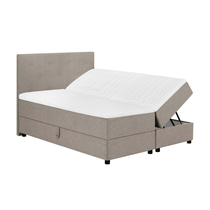 by fonQ Stilo Boxspring met Opbergruimte en Hoofdbord - 160 x 200 cm - Beige