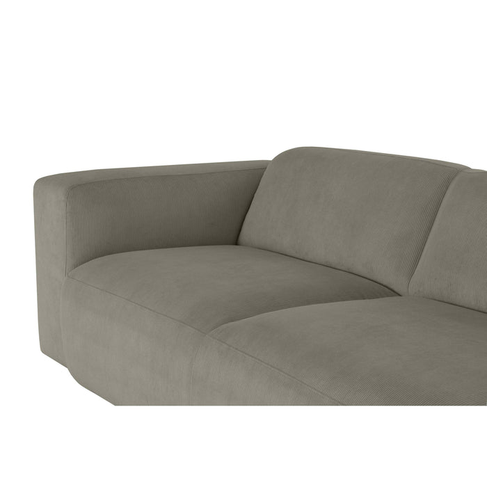 by fonQ Wonder 6-zits Hoekbank - Rib - Taupe