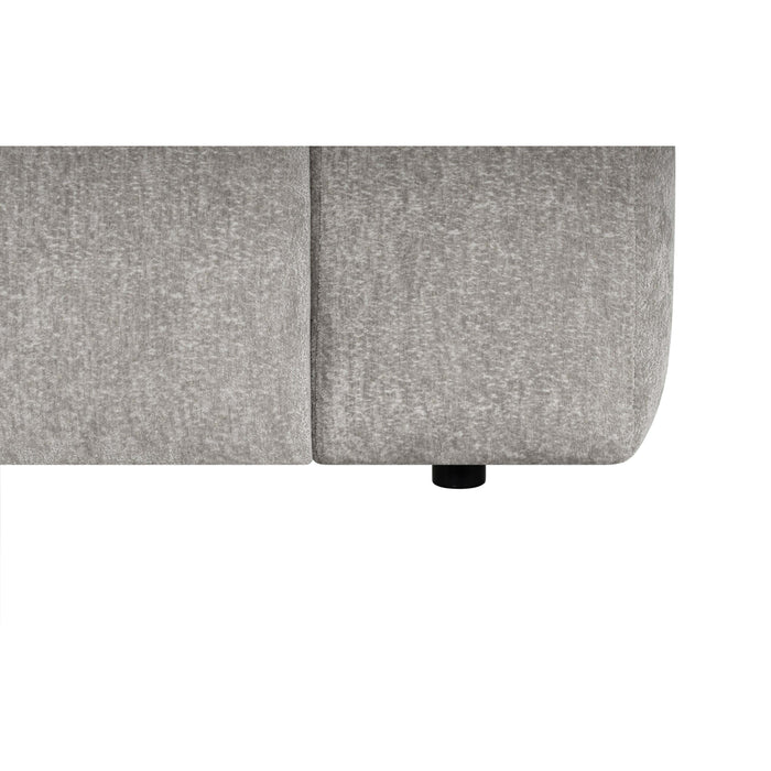 by fonQ Plume 4-zits Hoekbank met Chaise Longue XL Rechts - Chenille - Grijs