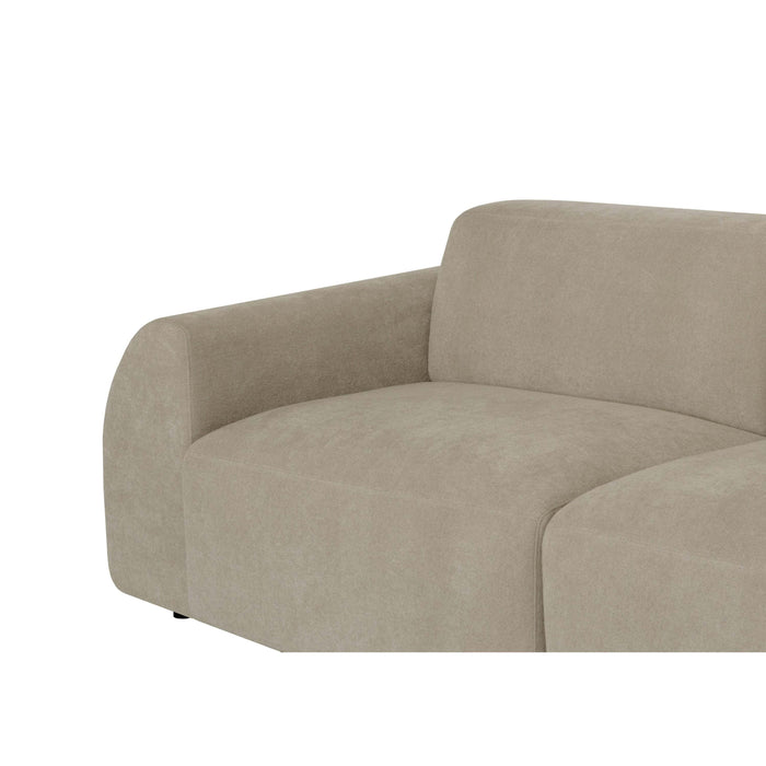 by fonQ Bink 3-zits Hoekbank met Chaise Longue Rechts - Bouclé - Beige