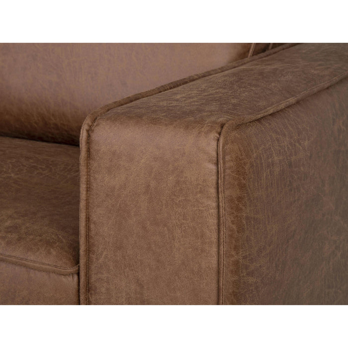 by fonQ Dune Hoekbank met Chaise Longue - Links - Kunstleer - Cognac