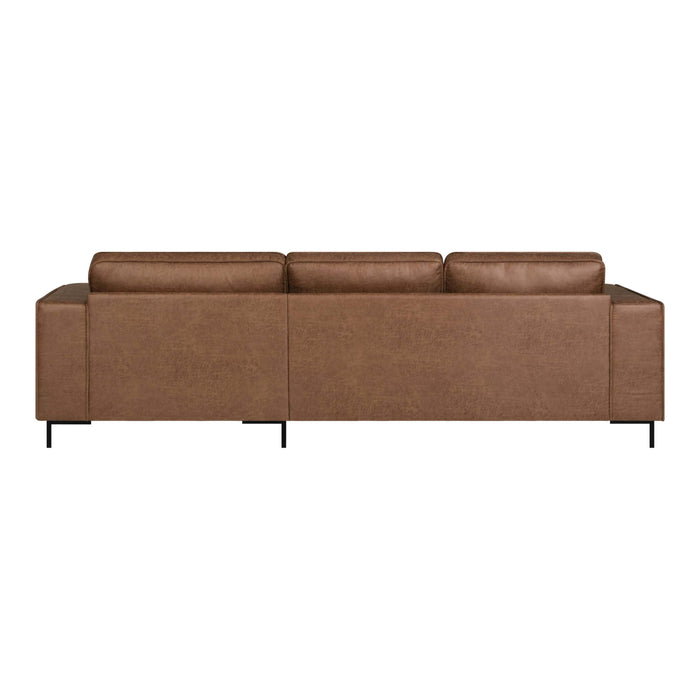 by fonQ Dune Hoekbank met Chaise Longue - Rechts - Kunstleer - Cognac