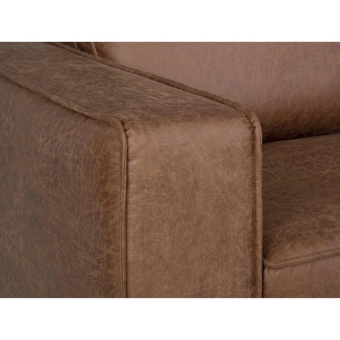 by fonQ Dune Hoekbank met Chaise Longue - Rechts - Kunstleer - Cognac