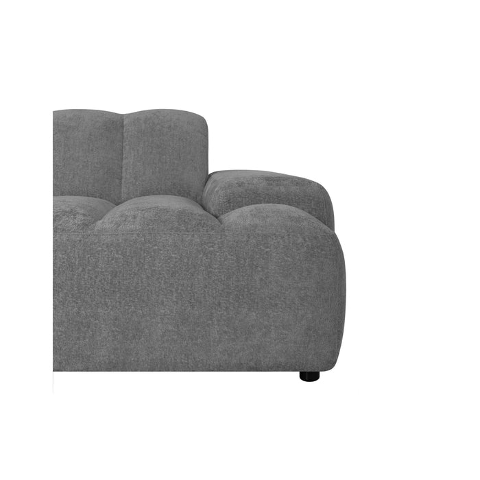 by fonQ Plume 2,5-zits Hoekbank met Chaise Longue XL Rechts - Chenille - Antraciet