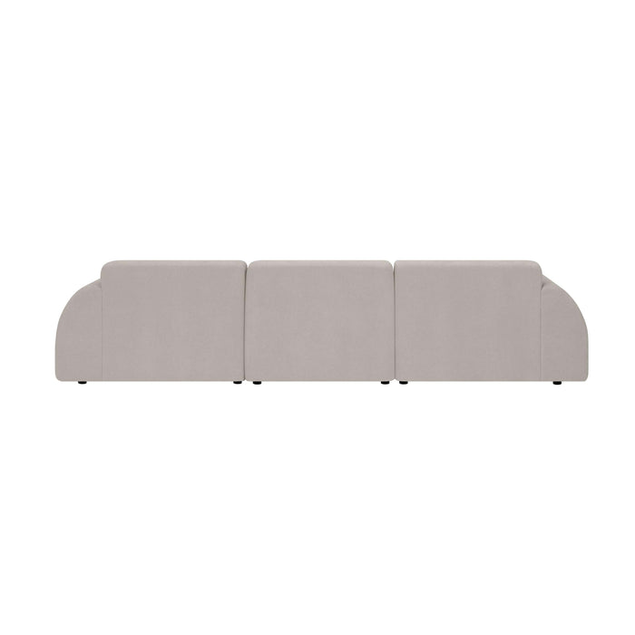 by fonQ Bink 3-zits Hoekbank met Chaise Longue Links - Bouclé - Ecru