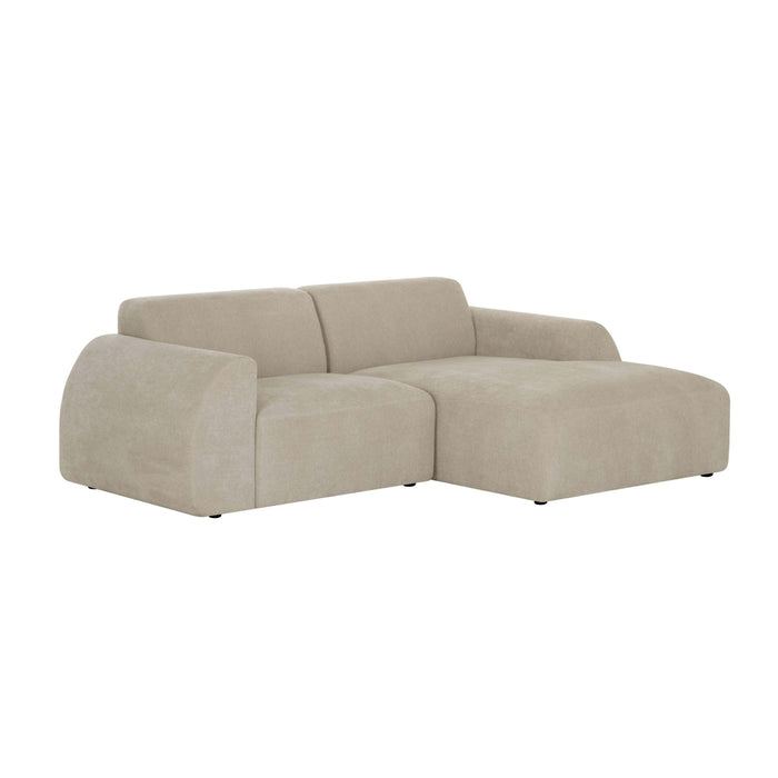by fonQ Bink 2,5-zits Hoekbank met Chaise Longue Rechts - Bouclé - Beige