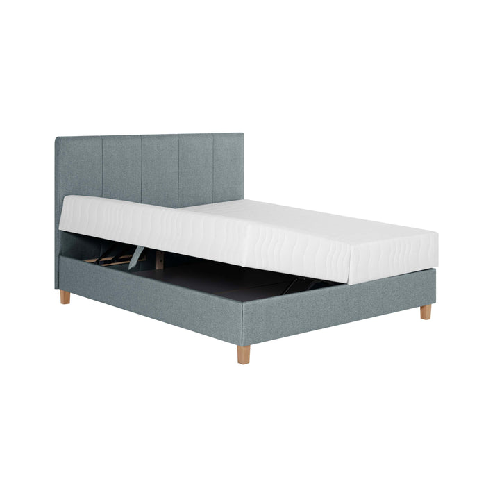 by fonQ Fjora Boxspring met Opbergruimte 160 x 200 cm - Blauw
