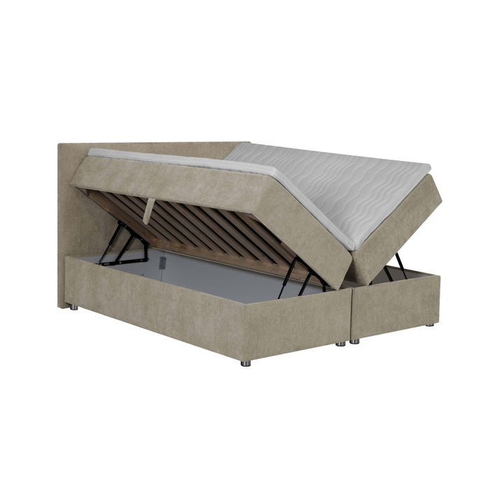 by fonQ Brene Boxspring met Opbergruimte - 160 x 200 cm - Beige