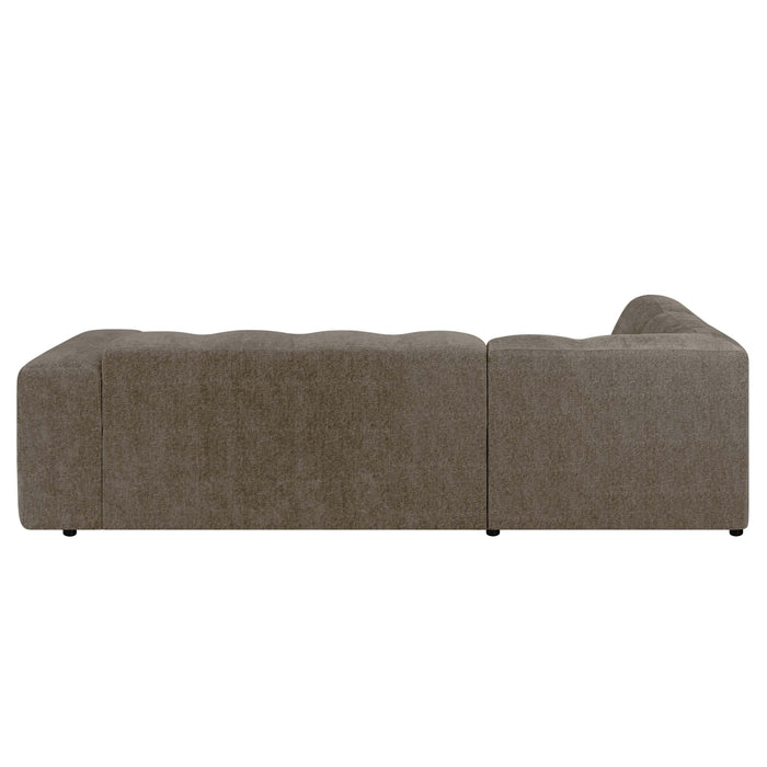 by fonQ Plume 2,5-zits Hoekbank Links - Chenille - Mocca