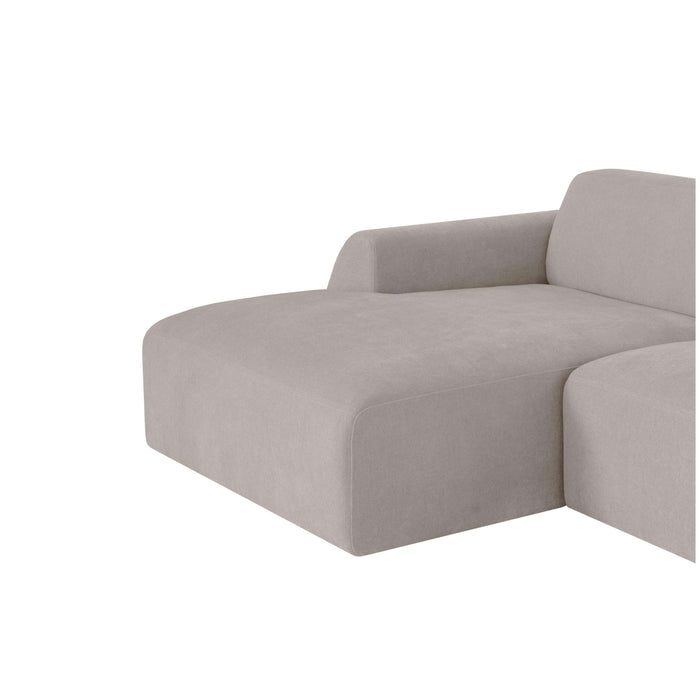 by fonQ Bink 2,5-zits Hoekbank met Chaise Longue Links - Bouclé - Ecru