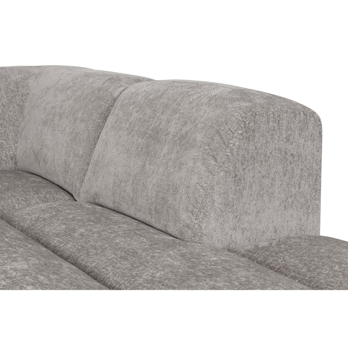 by fonQ Plume 2,5-zits Hoekbank Rechts - Chenille - Grijs