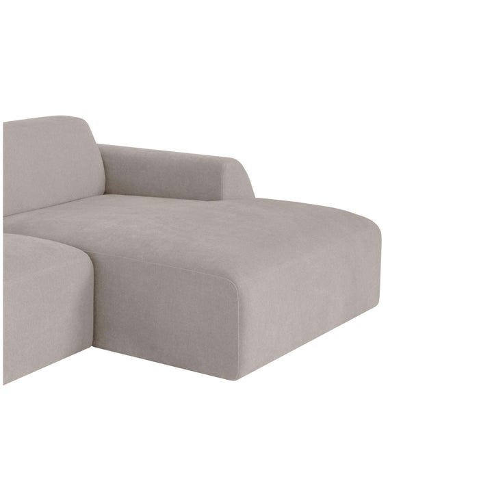 by fonQ Bink 2,5-zits Hoekbank met Chaise Longue Rechts - Bouclé - Ecru