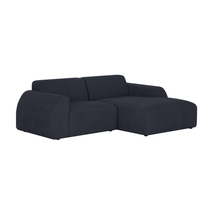by fonQ Bink 2,5-zits Hoekbank met Chaise Longue Rechts - Bouclé - Zwart