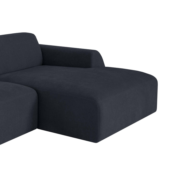 by fonQ Bink 2,5-zits Hoekbank met Chaise Longue Rechts - Bouclé - Zwart