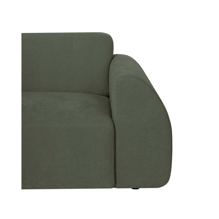 by fonQ Bink 3-zits Hoekbank met Chaise Longue Links - Bouclé - Mosgroen