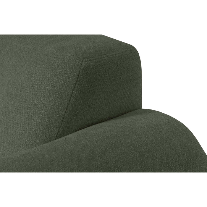 by fonQ Bink 3-zits Hoekbank met Chaise Longue Links - Bouclé - Mosgroen