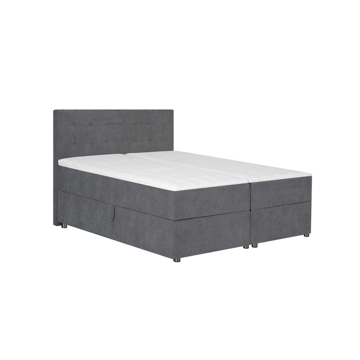 by fonQ Brene Boxspring met Opbergruimte - 160 x 200 cm - Grijs