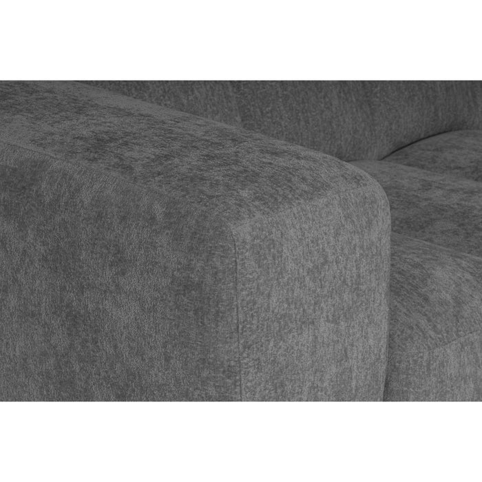 by fonQ Plume 3-zits Hoekbank met Chaise Longue XL Rechts - Chenille - Antraciet