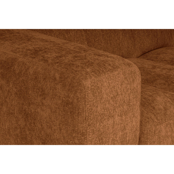 by fonQ Plume 4-zits Hoekbank met Chaise Longue Rechts - Chenille - Terra