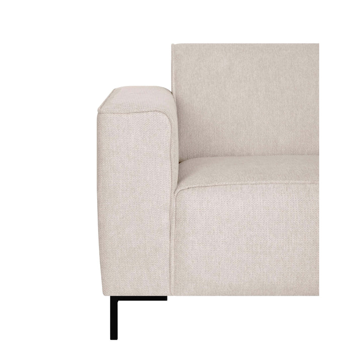by fonQ Loft Hoekbank met Chaise Longue Rechts - Chenille - Beige