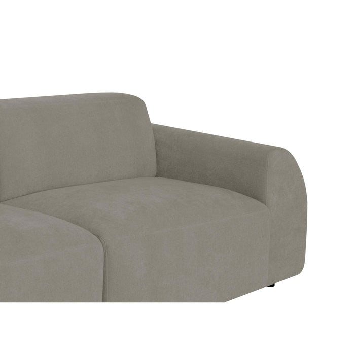 by fonQ Bink 3-zits Hoekbank met Chaise Longue Links - Bouclé - Grijs