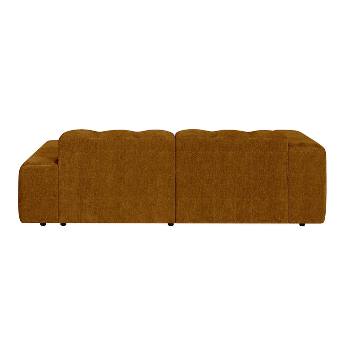 by fonQ Plume 2,5-zits Hoekbank met Chaise Longue XL Rechts - Chenille - Terra