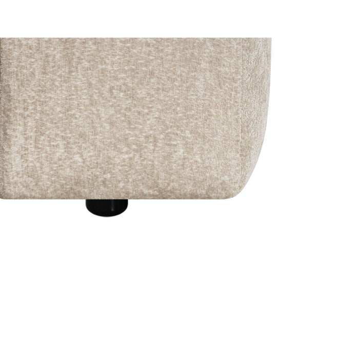 by fonQ Plume 2,5-zits Hoekbank met Chaise Longue XL Rechts - Chenille - Beige