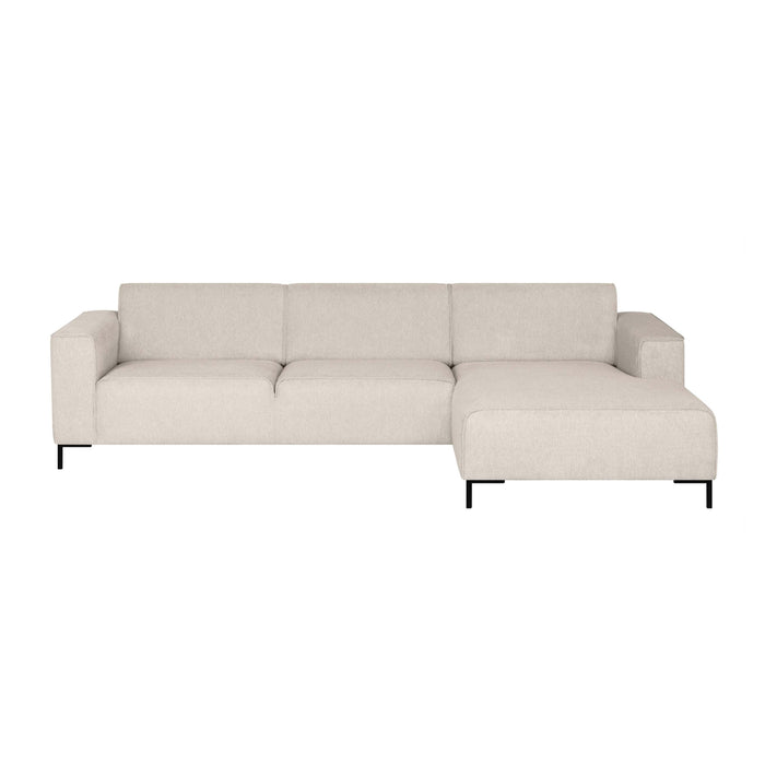 by fonQ Loft Hoekbank met Chaise Longue Rechts - Chenille - Beige