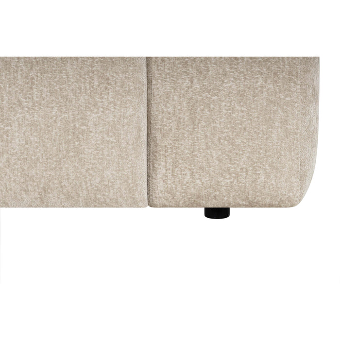 by fonQ Plume 2,5-zits Hoekbank met Chaise Longue Rechts - Chenille - Beige