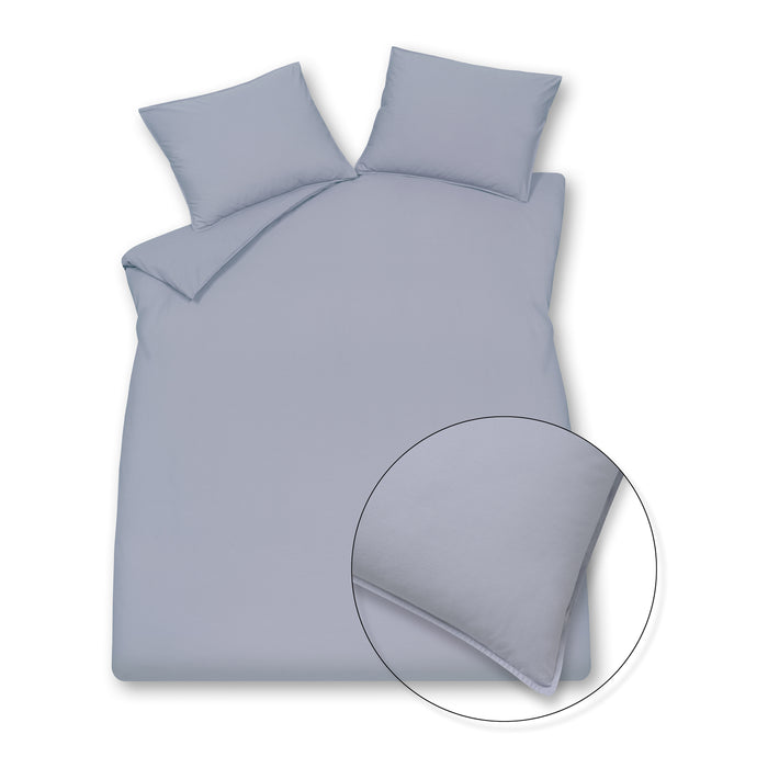 Vandyck Washed Cotton Dekbedovertrek 200x200/220 cm - Lavender Blue
