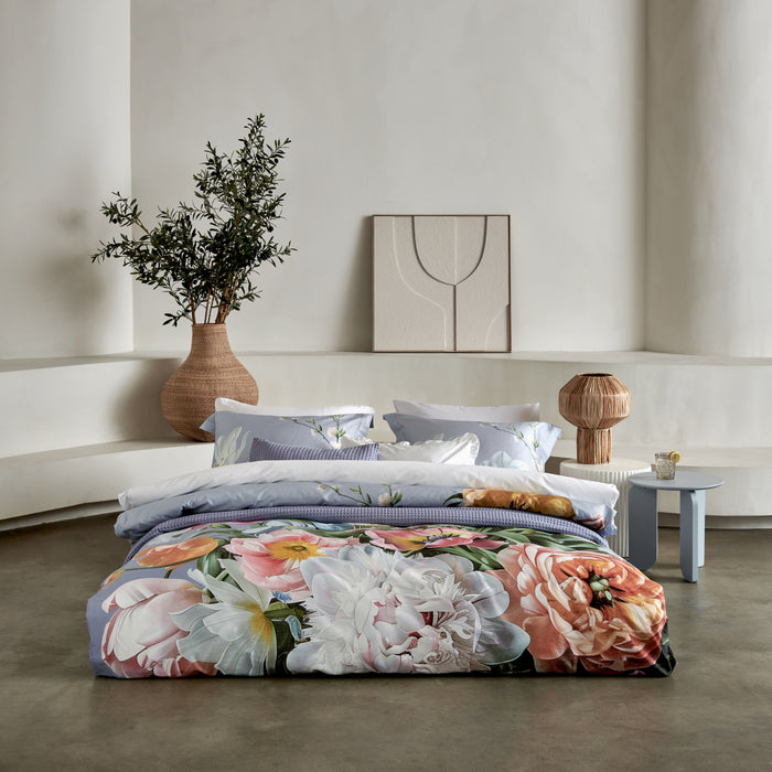 Vandyck Fleur Festive Dekbedovertrek 200x200/220 cm - Lavender Blue