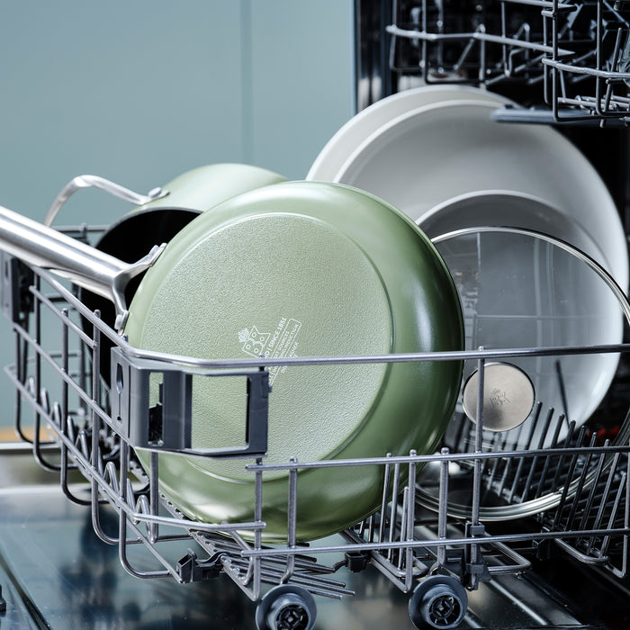 BK Sublime Koekenpannenset Ø 24 cm + Ø 28 cm - Olijfgroen