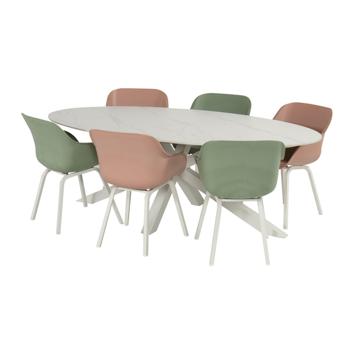 Hartman Xander Tuintafel Ovaal B 220 x D 120 cm - Wit