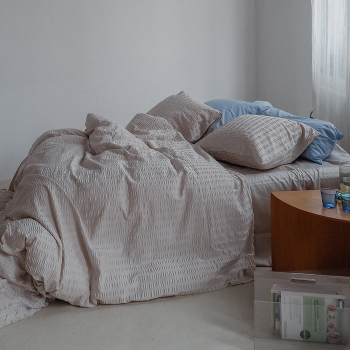 Crisp Sheets Smooth Waffle Dekbedovertrek 200 x 220 cm - Pebble Stone