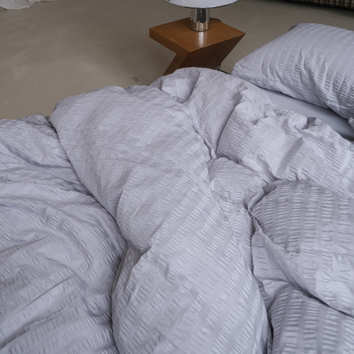 Crisp Sheets Smooth Waffle Dekbedovertrek 240 x 220 cm - Silver