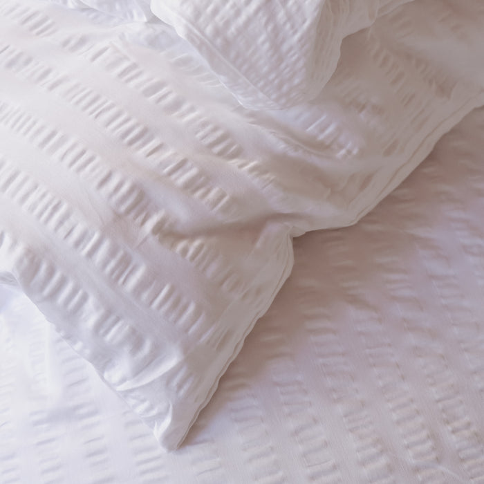Crisp Sheets Smooth Waffle Dekbedovertrek 240 x 220 cm - White