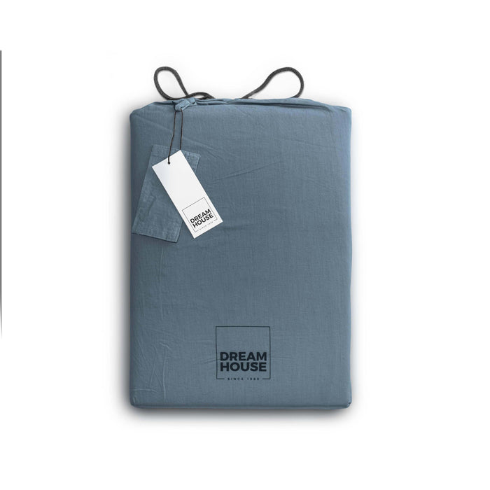 Dekbedovertrek Stone Washed - 100% Natuurlijk - Blauw - 240x220cm