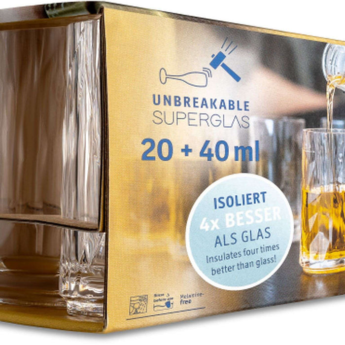 Koziol - Superglas Club No. 07 Shotglas 40 ml Set van 4 Stuks