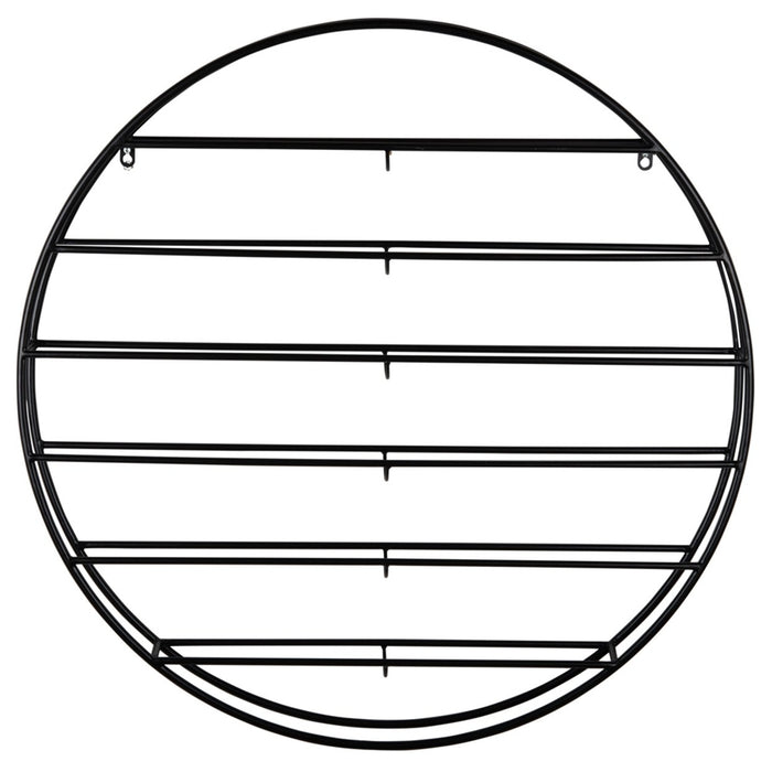 Vtw Living - Industrieel Wijnrek Rond - Zwart - Metaal - 80 cm