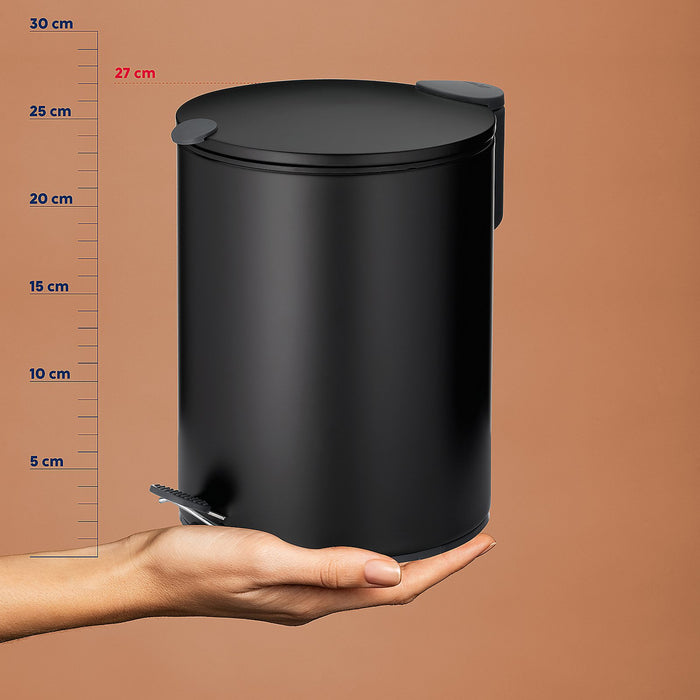 Kela Pedaal Afvalemmer, 5 L, Zwart | Mats