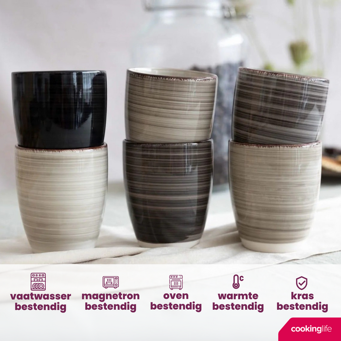 Studio Tavola Bekers Vintage Loft 350 ml - 6 stuks