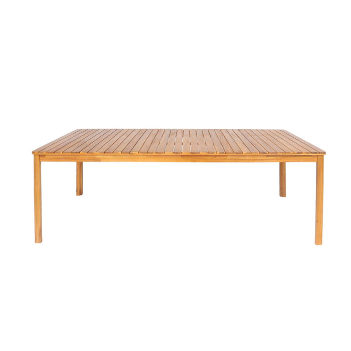 sweeek - Tuintafel van acacia met ronde hoeken, voor 8 personen